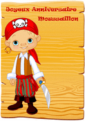 Aventure de pirate pour un joyeux anniversaire